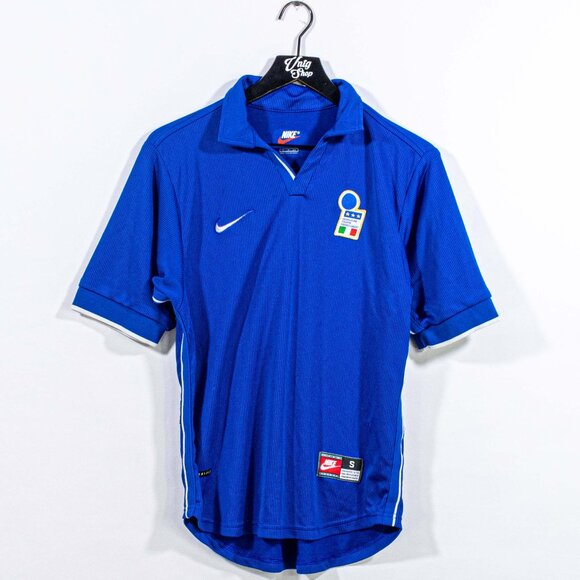 Italy NIKE Jersey Home 1998 World Cup Small VTG 90s Soccer Futbol Blokecore - Picture 1 of 16